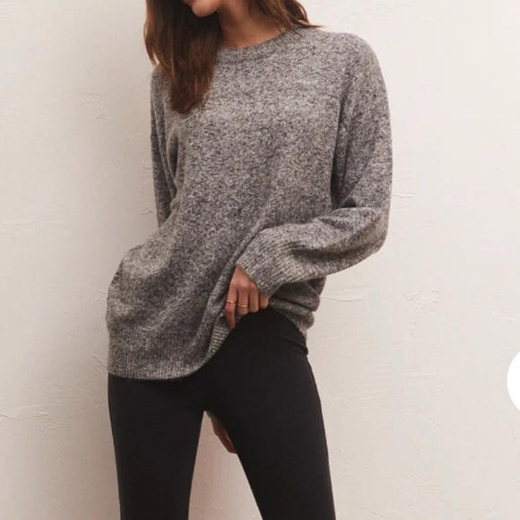 Z Supply Heather Gray Silas Pullover Crewneck Sweater Sz S